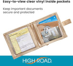 Car Registration and Insurance Card Holder for Sun Visor, Glove Box or Console with 2 Clear Hidden Car Document Pockets and Front Card Pocket