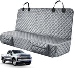 Dog Car Seat Covers for Truck Ford F150/Chevrolet Silverado 1500/Ram 1500/GMC Sierra 1500, Waterproof Pet Back Seat Cover for Trucks, Scratchproof Nonslip Durable Rear Seat Cover for Dogs