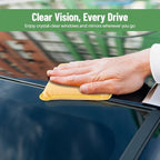 Windshield Cleaner Tool 2-Pack - Car Window & Glass Cleaning Tool, Inside Windshield Cleaner, Auto Windshield Cleaning Kit for Interior Car Windows - Yellow