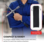 23 inch 4 Way Lug Wrench - Universal Telescopic Tire Removal Tool for Car and Truck - Portable Heavy Duty Tire Changing Tool for 19 mm and 21 mm Nuts - Durable Silver Aluminum Alloy