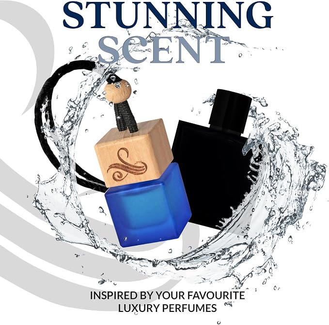 Solvère Car Air Freshener for Men | Perfume Style Freshener with Solvère Fragrance | Strong Freshener with Odor Eliminating Technology with Vent Clip | Car Air Freshener by