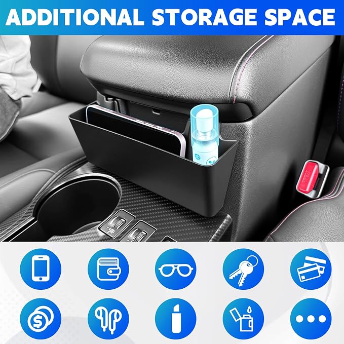 Center Console Organizer Tray Fits for 2010-2024 Toyota 4Runner Armrest Hanging Storage Box Compatible with 4Runner Interior Accessories (Console Hanging)