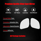 Blind Spot Mirror, HD Glass Frameless Convex Wide Angle Stick on Rearview Blindspot Car Mirror for Car SUV and Truck (Rhombus, Pack of 2)