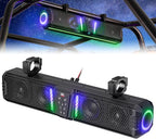 2025 Midnight 60 26-inch UTV Sound Bar, IP66 Waterproof Golf Cart Sound Bar, ATV Speaker Bluetooth with RGB, SxS Soundbar Compatible with Polaris RZR Can-Am w/ 1-2 in Roll Bar
