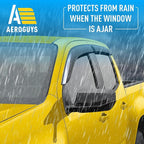 Extra Durable Window Deflectors Tape-On Window Visors Rain Guards Fit for Chevy Colorado 2023-2026 Crew Cab, Sun Visors, Wind Vent for Shades, Exterior Car Accessories - 4 pcs. AG0953
