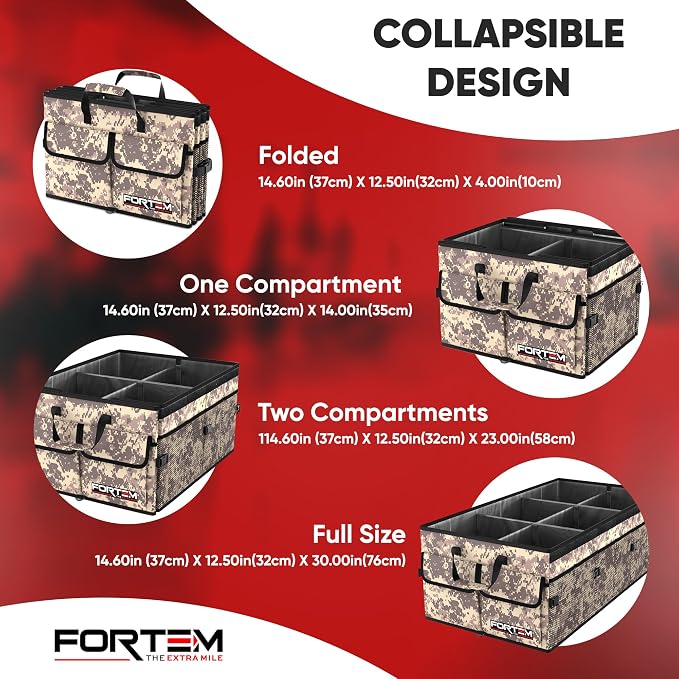 Trunk Organizer For SUV Car Trunk Organizer, Foldable Storage, Car Accessories for Women Men, Collapsible Bag, 600D Oxford, Non Slip Bottom, Straps, Soft Cover (85L)