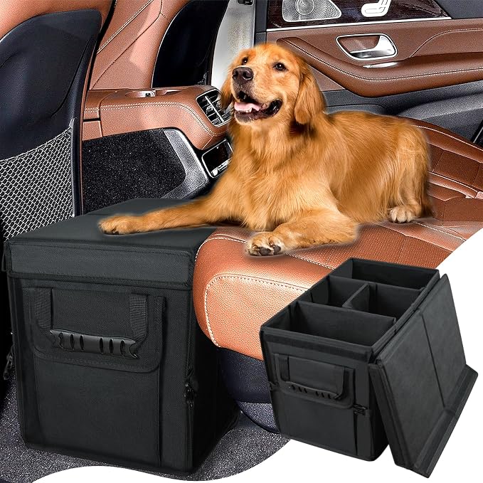 Car Seat Extender for Dogs, Backseat Extender for Large Dog up to 180 LBS, Foldable Back or Front Seat Extender for Most Cars Car Organizer Gap Filler