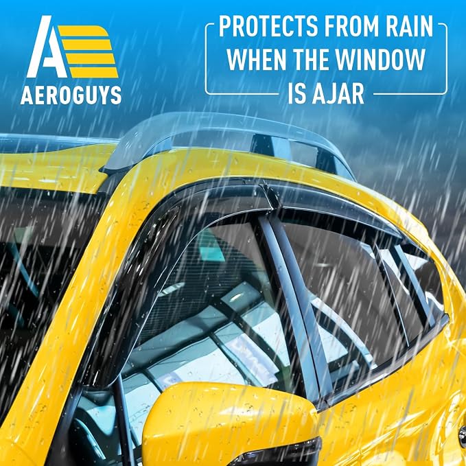 Extra Durable Window Deflectors Tape-On Window Visors Rain Guards Fit for Subaru XV Crosstrek 2018-2023, Sun Visors, Wind Vent for Shades, Exterior Car Accessories - 6pcs. AG0297