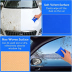 2 PCS Car Window Defogger Sponge, Absorbent Car Windshield Cleaner Inside Reusable Mirrors Window Glass Defogging Sponge for Auto Glass Fog and Steam Removal Non-Scratch Cleaning (Blue+Yellow)