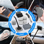 Car Wash Detailing Kit with Foam Gun, Car Cleaning Kit Set,Car Wash Brush with Long Handle, Large Folding Bucket for Interior Exterior Car Wash Supplies, Car Gift Set Gray