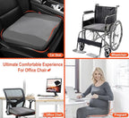 Car Seat Cushion, Comfort Memory Foam Car Cushions for Driving - Sciatica & Lower Back Pain Relief, Driver Seat Pillow for Auto, Office Chair, Wheelchair - Dark Grey