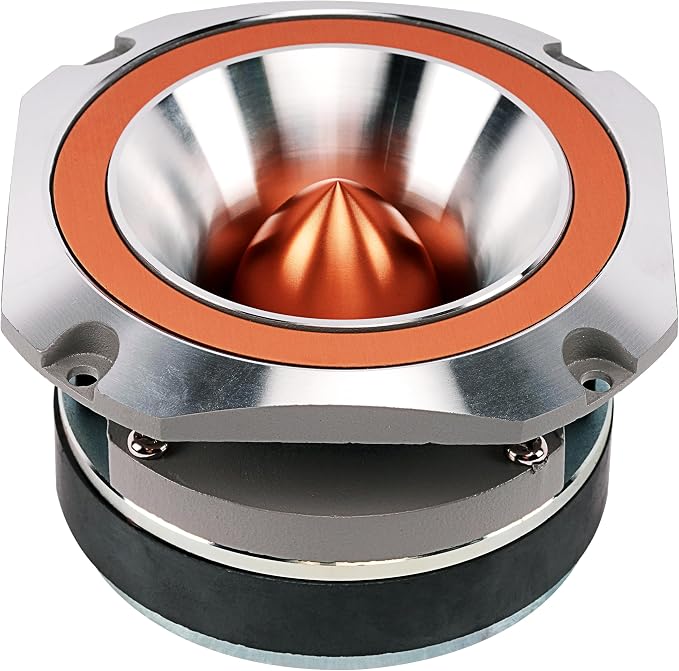 Heavy Duty Super Tweeter (ATR-4053-GLD), 400 Watts, Die Cast Aluminum Frame, Candy Gold, Diamond Chrome Cutting Fnish, 1.5” Kapton Voice Coil, 4-8 Ohms