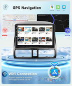 8 CORE 6G+128G Car Radio Stereo for Honda CRV 2002-2006 with Wireless CarPlay Android Auto, 9 Inch 1280 * 720P IPS Touch Screen Head Unit Android 13 GPS WiFi Bluetooth 32-Band DSP SWC HD Camera