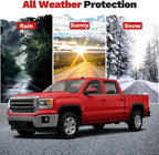 Window Visors Rain Guards for 2014-2018 Chevy Chevrolet Silverado/GMC Sierra 1500 Crew Cab/15-19 Silverado/Sierra 2500HD 3500HD Accessories, Side Window Wind Deflectors Vent Visors Rainproof