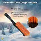 27” Snow Brush and Ice Scraper for Car Windshield – Heavy Duty Snow Remover for Cars, SUVs & Trucks | Soft Non-Scratch Bristles | Detachable ABS Ice Scraper | Winter Windshield Cleaning Tool