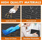 Waterproof Dog Car Seat Cover for Back Seat, Pet Hammock- S, Black/Orange | Durable waterproof hammock with nonslip design & storage pockets. Protects seats from scratches, fits cars, SUVs & trucks.