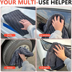 Microfiber Towels for Cars Drying Towels Car Detailing 35"x 24" Extra Large Ultra Absorbent for Cars and Trucks, Without Streaks, Scratches, or Water Spots (1 Pack Gray)