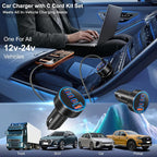 Car Charger USB C, 98W Multiport Fast Car Phone Cigarette Lighter USB Charger 12-24V USB Outlet Car Adapter Plug for iPhone 17/16/15 Pro Max,Galaxy S26/S25/S24 Ultra,Tablet, Android(Black)