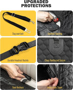 Dog Seat Cover for Back Seat, PU Dog Car Seat Cover Holds 420 lbs, Material Waterproof, Anti Scratch, Easy to Use and Clean, Hard Bottom Back Seat Extender for Dogs, Comfortable Car, SUV, Truck