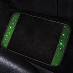 Shining Rhinestones Carpet, Bling Crystal Diamond Sparkly Glitter Car Floor Mats with Anti-Slip PVC Heel Pad Automotive Universal for SUV,Sedan,Car,Van,4pcs for Girl Women Green Diamond