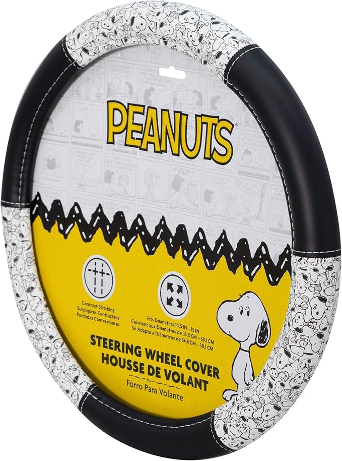006794R01 Peanuts Snoopy Expressions Steering Wheel Cover