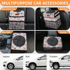 Cute Car Trash Can, Car Accessories for Women Interior Can Trash Bag Hanging Automotive Garbage Cans Pink Flamingo