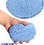 Wax Applicator Pads Polishing Pads Microfiber Applicator Pad for Car Wax and Polishing (Blue 12Pcs)