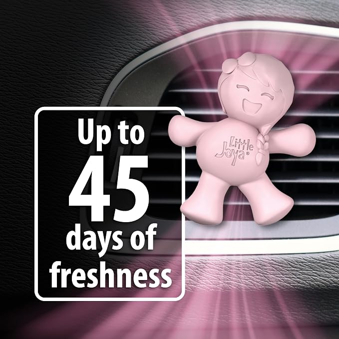 Little Joya 96017-6PK Cotton Candy Car Air Freshener Vent Clip Provides Long-Lasting Freshness in a Compact Design, Fights Odors for up to 45 Days, Cute Car Odor Eliminator, Non-Toxic, Pack of 6