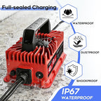 15 AMP 48 Volt Golf Carts Battery Charger for Club Car 3-Pin Round Plug,for Lead Acid Battery