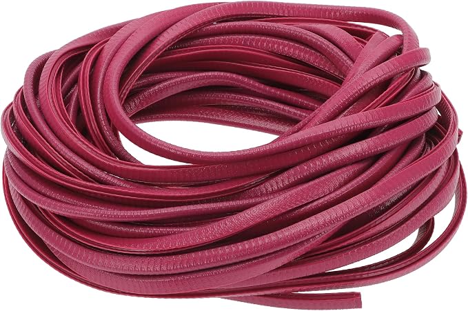 Universal Car Door Edge Protective Sealing Strip U-Type Door Scratch Protection Guard, 65.62ft 20m, Anti-scratch Collision, PVC Iron, Rose Red