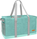 Extra Large Utility Tote Bag - Standing Reusable Grocery Bag with Handle, Collapsible Storage for Shopping, Beach