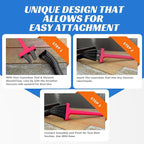 Vacuum Detail Attachment Tool | All-in-One Deepcleaning Crevice Cleaner/ Ice Scraper | The Best Car Accessories & Essentials | Wet & Dry Car Detailing Kit | Truck, Auto, & RV Cleaning Supplies (Red)