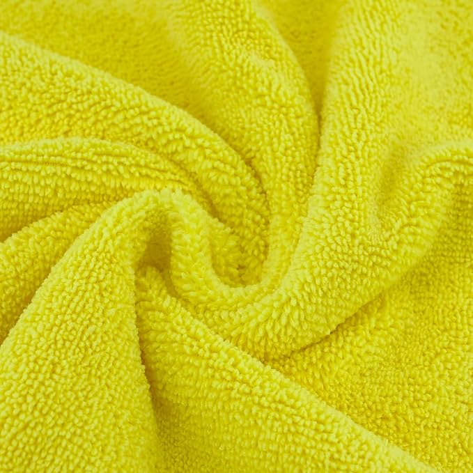 Premium Microfiber Cleaning Towel,16x16 in 36 Pack (Blue,Gray,Yellow)