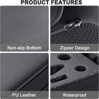 2026 Upgraded Car Cup Holder, 8 in 1 Back Seat Cup Holder for Car, PU Leather Backseat Organizer Car Cupholder Expander Tray for Trucks SUVs RVs Center Console Couch, Holds Drinks Food Phone