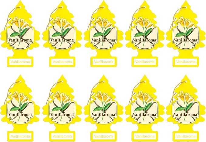 Car Air Freshener | Hanging Paper Tree for Home or Car | Vanillaroma | Single Tree per Package