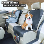 Car Seat Protector for Baby and Child – Non-Slip, Thick Padded Cover with 2 Mesh Pockets – 1 Pack