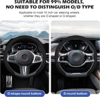 Frani Nappa Leather Steering Wheel Cover,Universal Fit 15 Inch-Premium Non-Slip Breathable Comfort Grip for Cars Trucks SUVs,Anti-Slip Durable Interior Upgrade Black