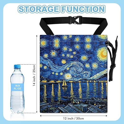 Abstract Starry Sky Sea Car Trash Bag - Waterproof Car Trash Bag Hanging Leakproof Car Garbage Bag - Washable Reusable Trash Bag For Car Interior Hanging Organizer Storage Vehicle Travelling Camping