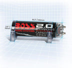 CPBK2 Car Capacitor - 2 Farad, Energy Storage, Enhance Bass From Stereo, 3 Digit Voltage Display, Charging Status LED