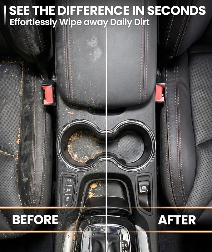 Car Wipes Interior Cleaning Kit -3-in-1 Car Cleaning Wipes Car Interior Wipes | Interior Car Wipes, Car Cleaning Kit Interior & Exterior - Protectant, Glass and Cleaning All Surfaces (90 Wipes)