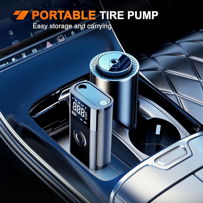 Tire Inflator Portable Air Compressor Battery Rechargeable 12VDC 150PSI Cordless Auto Shutoff w/Digital Pressure Gauge 2X Faster Inflation Pump for Car Motorcycle ATV UTV Bike