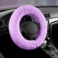 Steering Wheel Cover, Fluffy Car Wheel Covers for Women/Girls/Ladies，Soft Wool Fur Steering Wheel Protector, Universal 14 1/2 inches to 15 inches - Purple