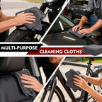 12 Pack Microfiber Cleaning Cloth for Cars, 12" X 12" Car Microfiber Towels, Soft, Absorbent and Lint Free Cleaning Cloth, Premium Wash Cloth for Car,Window and Household, Dark Grey