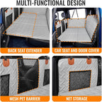 MAXFUT Dog Back Seat Extender for Truck,Dog Seat Cover Back Seat,Dogs Hammock,Hard Bottom Backseat Extender for Pet,Pet Seat Cover for F150/RAM1500/Silverado
