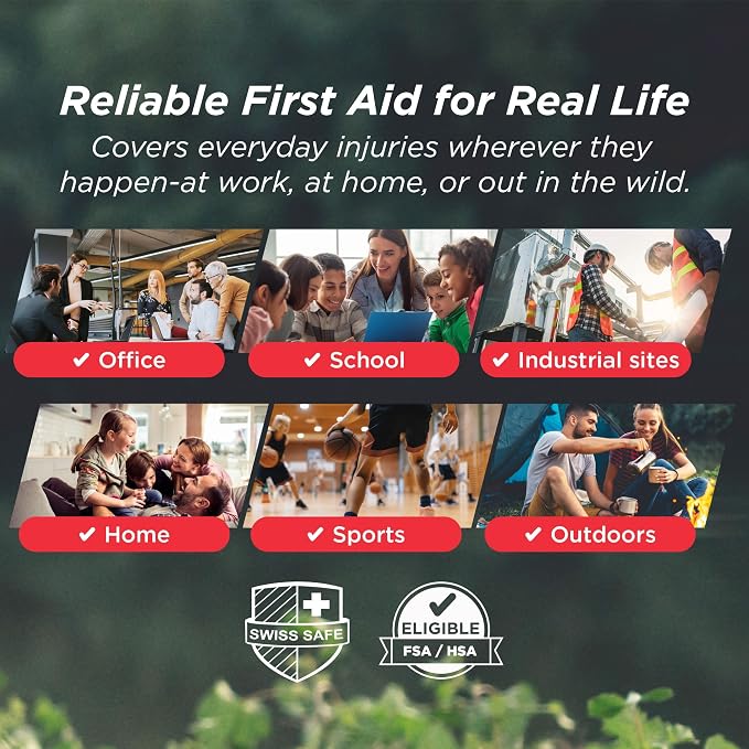 Mini First Aid Kit – 120 Pcs Compact Hard Shell Medical Kit for Home, Car, Travel, Camping, Hiking, Sports, Office & Outdoor Emergencies, Small Hardcase FAK