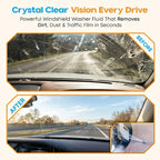 Windshield Washer Fluid, Ready to Use, +32°F Formula for Streak-Free Automotive Glass, Bug Splatter & Road Grime | Made in USA | 128 fl oz (1 Gallon)