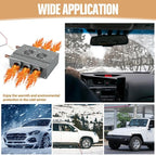 12V Universal Car Auxiliary Heater - Windscreen Demister & Defroster - Compact Underdash Heater Kit for Suv Utv Camper - Winter Automotive Air Conditioner for Heating & Defrosting(6 Ports)