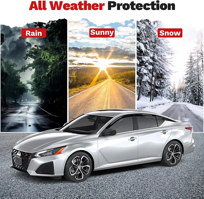 Altima Rain Guards - Window Visors for Nissan Altima 2019-2025 2026,Outside-Mount Tape-On Side Window Wind Deflectors for Altima Accessories,Vent Visors Shades Rainproof 4PCS