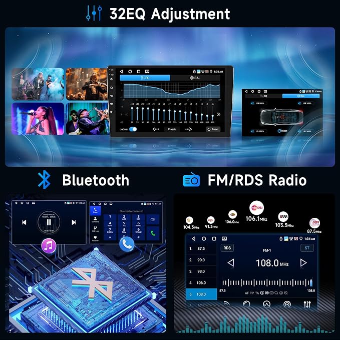 [4G+64G] Android Car Stereo for Nissan Juke 2011-2016/Nissan Infiniti ESQ with Wireless Carplay Android Auto, 9 inch Touch Screen with GPS, Mirror Link, Bluetooth, WiFi, DSP, FM/RDS Radio