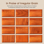 6 Pack Wood Car Air Freshener -3 Scents(Amber-Teak-Pine) Wooden Air Freshener, Natural Essential Oil Scents - Metal Clip Included